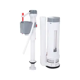 Комплект арматури для бачка унітаза-моноблок Qtap HY4 (Kolibri) з подвійною круглою кнопкою змиву та клапаном нижньої подачі води, 3/6L CHR - мініатюра 3