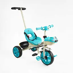 Велосипед 3-х колісний Best Trike колеса EVA переднє 10’’, заднє 8’’, сталева рама, УКР. ОЗВУЧУВАННЯ, батьківська ручка, в кор.
