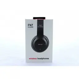 Бездротові навушники P-47 Bluetooth + MicroSD + FM Радіо чорні - мініатюра 4