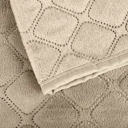 Покривало ТЕП велюрове Velour Ромб круглий 150x210 см золотий беж - мініатюра 6