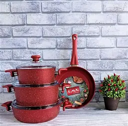 Набір посуду O.M.S. Collection 3005 Red 7 предметів - мініатюра 2