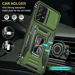 Ударостійкий чохол Camshield Army Ring для Samsung Galaxy A73 5G Оливковий / Army Green - мініатюра 2