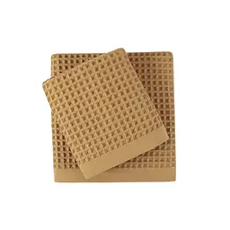 Рушник Lotus Home - Waffle mustard гірчичний 70x140 - мініатюра 2