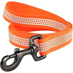 Повідець для собак Waudog Waterproof, водостійкий, світловідбиваючий, M, 305х2 см, помаранчевий