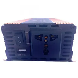 Інвертор напруги Carmaer Power Inverter 027 модифікована синусоїда Gold 1 розетка 1 USB екран з 12V на 220V 2200W (11069) - мініатюра 3