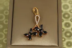 Кулон Xuping Jewelry Вихор бажань із чорним каменем 3 см золотистий