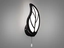 Бра настінне LED Diasha 8028/1BK Листочок, 15W, чорний метал, акрил, сучасний стиль - мініатюра 2