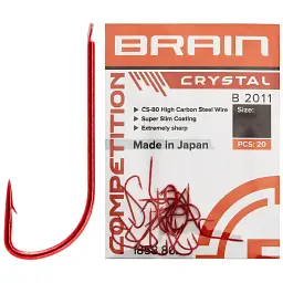 Гачок Brain Crystal B2011 #12 (20 шт/уп) ц:red