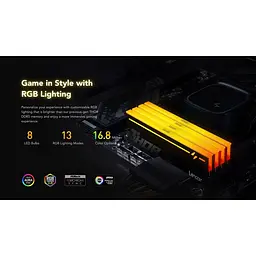 Модуль пам'яті Lexar DDR5 16GB THOR 2.0 6000Mhz CL36 RGB (LD5U16G60C36BV-RGS) - мініатюра 7