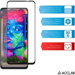 Скло захисне ACCLAB Full Glue Oppo A80 Black (1283126598883) - мініатюра 5