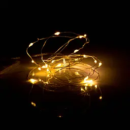 Електрогірлянда Yes! Fun Нитка на мідному дроті 20 LED тепло-біла 2 м статична батарейки (975020) - мініатюра 4