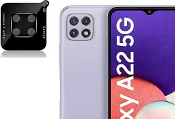Захисне скло на камеру DK 3D Color Glass для Samsung Galaxy A22 5G A226 black - мініатюра 2
