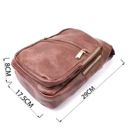 Модна жіноча сумка з однією лямкою через плече з екошкіри Vintage 22760 коричнева - мініатюра 7