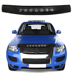 Дефлектор капоту мухобійка Volkswagen Touareg 2002-2010 Євро кріплення Voron Glass