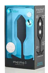 Анальна пробка B-Vibe Snug Plug 3, 12.7 см (чорний) - мініатюра 5