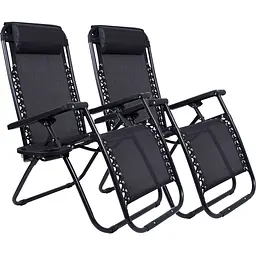 Крісло-шезлонг Hanert Lounge Black 2 шт. в комплекті