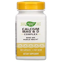 Комплекс кальцію та магнію з вітаміном D, Calcium Mag & D Complex, 100 капсул Nature's Way vit0002597