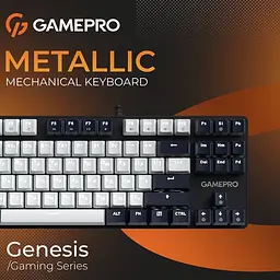 Клавіатура дротова GamePro Genesis Metallic Outemu Red Swithes USB Black (MK110B) - мініатюра 7