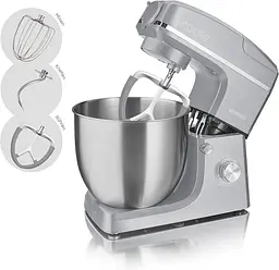 Кухонний комбайн-тестоміс 3 до 1 Heinrich's HKM 8083 Silver 10 л - мініатюра 2