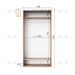 Шафа-купе Idea серія 8 120 x 60 x 240 см Дуб сонома - мініатюра 2