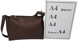 Сумка жіноча Borsacomoda темно-коричнева, шкіряна, наплечна, 31x19.5x9 см - мініатюра 10