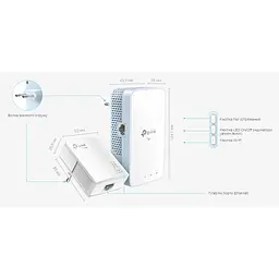 Комплект адаптерiв TP-Link Powerline TL-WPA7517KIT (TL-WPA7517 + TL-PA7017) AC1200, AV1000, 1xGE MESH - мініатюра 9