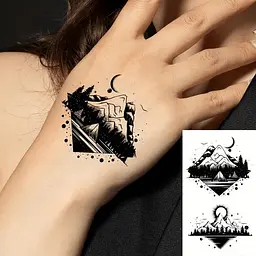 Набір дитячих тимчасових тату Чорні міні №3 black-tattoo-mini-set-3-3, 30 штук по 9,5*5,5 см - мініатюра 4