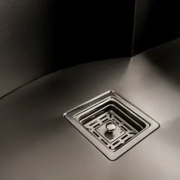 Кухонна мийка 75x46 PVD чорна з підставкою для ножів Platinum Handmade HSB (квадратний сифон 3,0/1), Чорний - мініатюра 5