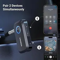 Адаптер Ugreen Bluetooth 5.3 приймач Hi-Res 3.5 мм minijack AUX - Type-C кодеки AAC, SBC стерео з акумулятором на 15 годин Два - мініатюра 4