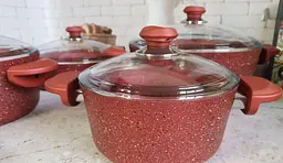 Набір посуду O.M.S. Collection 3002 Red 9 предметів - мініатюра 4