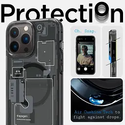 Чохол прозорий протиударний Spigen Ultra Hybrid MagSafe для Iphone 13 Pro Max (6.7") Zero One ACS05450 - мініатюра 17