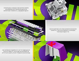 Механічна ігрова клавіатура HATOR HK-60-WV Hellyberry Switch USB White-Violet - мініатюра 8