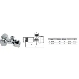 Кран кульовий кутовий Arco 1/2″х 1/2″ NOV91MAC 2 шт. металева ручка 000008979 - мініатюра 4