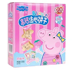 Печиво з кальцієм Yizhi Biscuit Peppa Pig Strawberry 160г - мініатюра 2