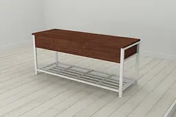 Банкетка з ящиком Ferrum-decor Дрейк 1 550x1000x400 метал Білий ДСП Венге 16 мм (FRD-105306) - мініатюра 2