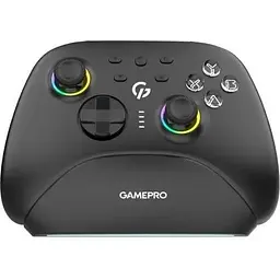 Геймпад GamePro GPX13BDOC чорний док-станція бездротовий bluetooth/USB 2.4GHz/Type-C для ПК/Switch/Android/iOS