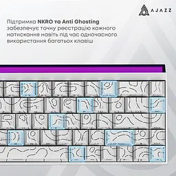 Клавіатура Ajazz NK68 Red Switch White USB-C (NK68-R-S-W) - мініатюра 11