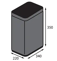 Відро для сміття сенсорне прямокутне Koer TC-020312-07 12 л graphite KR5587, Графит - мініатюра 9