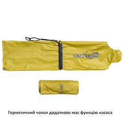 Килимок надувний Wechsel Coreo Double-Tube TL 7.5см - одномісний - 195×62 - лимонний/сірий (233122) - мініатюра 4