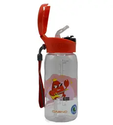 Пляшка для води Casno 400 мл KXN-1195 Червона (краб) з соломинкою (KXN-1195_Red) - мініатюра 4