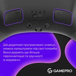 Геймпад GamePro із зарядною станцією BT 5.3/USB/2.4 ГГц (Switch/PC/iOS/Android) RGB Black (GPX13BDOC) - мініатюра 8