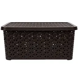 Кошик Diomedea з кришкою 29.7x19.6x13 см 6 л коричневий (К12-534) - мініатюра 2