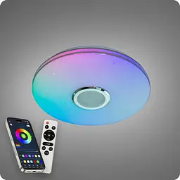 Люстра світлодіодна 517 Dlight RGB з пультом і колонкою 70Вт Білий (02175) - мініатюра 3