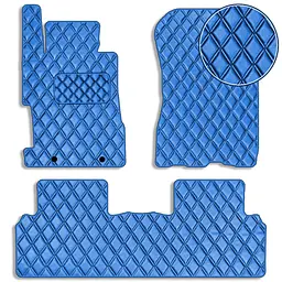 Килимки у салон для Honda Civic 8 SD 4D 2006-2011 Екошкіра с подпятником Синій 5 шт (Rombus)