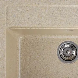 Кухонна мийка Platinum 5751 Nika гранітна глянцева з кріпленням 57x51 см бежева (000031357) - мініатюра 5