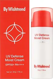 Зволожувальний сонцезахисний крем із пантенолом By Wishtrend UV Defense Moist Cream SPF 50+ PA++++ 50 г - мініатюра 2