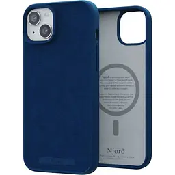 Чохол-накладка Njord Suede MagSafe Case Blue для iPhone 15 Plus