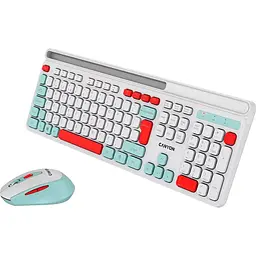 Комплект (Клавіатура та Миша) CANYON HSET-W5 EN AAA+AA Wireless White - мініатюра 3