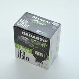 Додаткова LED фара BELAUTO 30W (10W x 3) 10-30V Ø 116x60 mm / 2700Lm Далека 1 шт. (BOL0310L Spot) - мініатюра 3