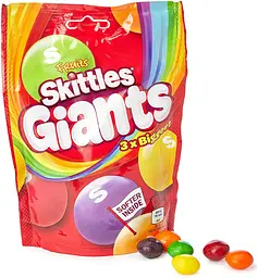 Драже Skittles Giants Fruits 3X Bigger 141g